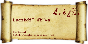 Laczkó Éva névjegykártya