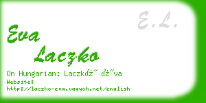 eva laczko business card