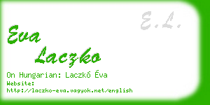 eva laczko business card
